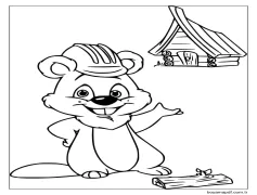 Kunduz İşçi Boyama Sayfası