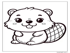 Kunduz Sevimli Boyama Sayfası