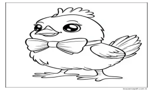 Kurdeleli Tavuk Boyama Sayfası