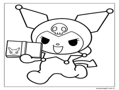 Kuromi 2 Boyama Sayfası
