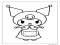 Kuromi gülümsüyor Boyama Sayfası