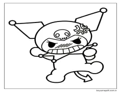 Kuromi kızgın Boyama Sayfası