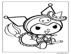 Kuromi ücretsiz yazdırılabilir Boyama Sayfası