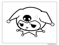 Kuromi üzgün Boyama Sayfası