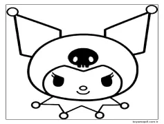 Kuromi Yüzü Boyama Sayfası