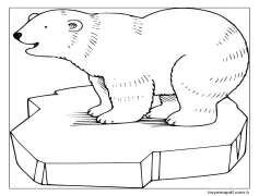 Kutup ayısı (2) Boyama Sayfası