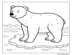 Kutup ayısı (5) Boyama Sayfası