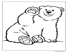 Kutup Ayısı Yazdırılabilir Boyama Sayfası