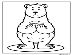 Kutup Ayısı Yazdırma Boyama Sayfası