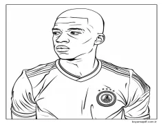 Kylian Mbappe Baskı İçin Boyama Sayfası