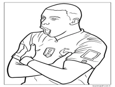 Kylian Mbappe Bedava Boyama Sayfası