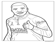 Kylian Mbappe Çocuklar İçin Boyama Sayfası