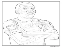 Kylian Mbappe Ücretsiz Çocuklar İçin Boyama Sayfası