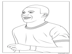 Kylian Mbappe Ücretsiz Resim Boyama Sayfası