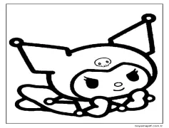 Lazy Kuromi Boyama Sayfası