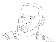LeBron James Renklendirmek İçin Boyama Sayfası