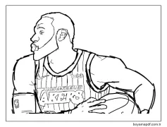 LeBron James Ücretsiz Çocuklar İçin Boyama Sayfası