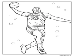 LeBron James Yazdırılabilir Boyama Sayfası