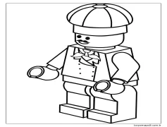 Lego Aşçısı Boyama Sayfası