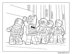 Lego Justice League'i çiz Boyama Sayfası