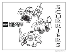 Lego Nexo Knights'tan Scurrier'lar Boyama Sayfası