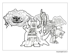 Lego Nexo Şövalyeleri Kötülüğü Boyama Sayfası