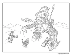 Lego Nexo Şövalyeleri Savaşı Boyama Sayfası