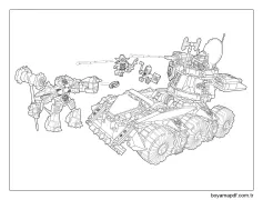 Lego Nexo Şövalyeleri Ücretsiz Yazdırılabilir Boyama Sayfası