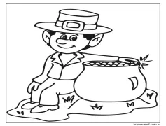 Leprikon çocuğu çiz Boyama Sayfası