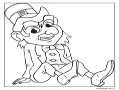 Leprikon Oturuyor'u çiz Boyama Sayfası