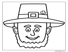 Leprikon Yüzü çiz Boyama Sayfası