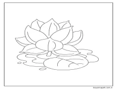 Lotus'u Yazdır Boyama Sayfası