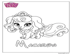 Macaron Prenses sevimli Boyama Sayfası