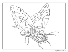 Mariposa Okul Otobüs Boyama Sayfası