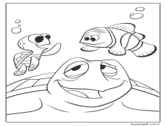 Marlin, Squirt ve Crush Boyama Sayfası