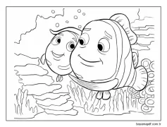 Marlin ve Nemo Boyama Sayfası