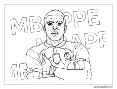 Mbappe (3) Boyama Sayfası