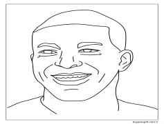 Mbappe Futbolcu Boyama Sayfası