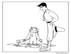 Meraklı George Çamurlandı Boyama Sayfası