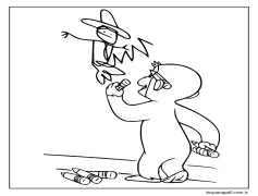 Meraklı George Karalamaları Boyama Sayfası