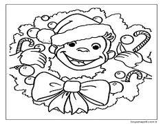 Meraklı George Noel Boyama Sayfası