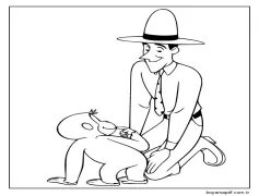 Meraklı George ve Ted Shackleford Boyama Sayfası