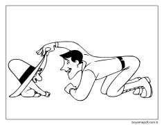 Meraklı George ve Ted Shackleford Saklambaç Oynuyor Boyama Sayfası