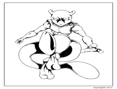 Mewtwo Görüntü HD Boyama Sayfası