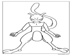 Mewtwo'yu Yazdır Boyama Sayfası