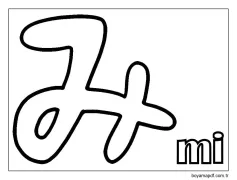 mi Hiragana Boyama Sayfası