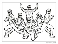 Might Morphin Power Rangers Boyama Sayfası