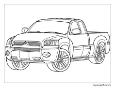 Mitsubishi Raider XLS çizimi Boyama Sayfası