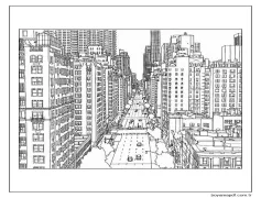 Modern şehir Boyama Sayfası