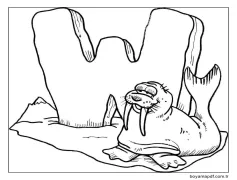 Mors Gülen Harf W Boyama Sayfası